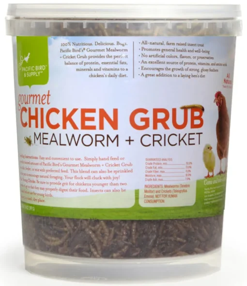 Pacific Bird & Supply Co Inc Pb-0052 14 Oz Gourmet Chicken Grub Mealworm & Cricket