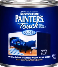 Painter's Touch Ultra Cover Latex Paint, Navy Blue, 1/2-Pint