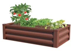 Panacea 12 in. H X 48 in. W X 24 in. D Steel Raised Garden Bed Brown