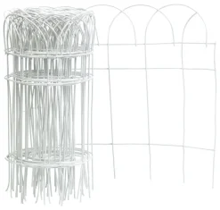 Panacea 240 in. L x 14 in. H PVC White Scroll Garden Edging (Pack of 6)