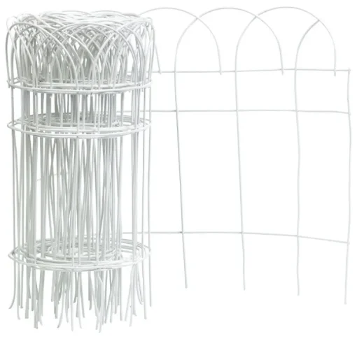 Panacea 240 in. L x 14 in. H PVC White Scroll Garden Edging (Pack of 6)