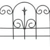 Panacea 16 in. L X 18 in. H Steel Black Garden Fence