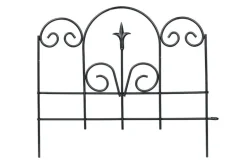 Panacea 16 in. L X 18 in. H Steel Black Garden Fence