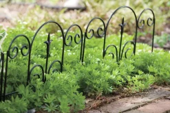 Panacea 16 in. L X 18 in. H Steel Black Garden Fence