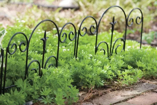 Panacea 16 in. L X 18 in. H Steel Black Garden Fence