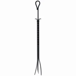 Panacea Black Powder Coated Steel Fireplace Tongs
