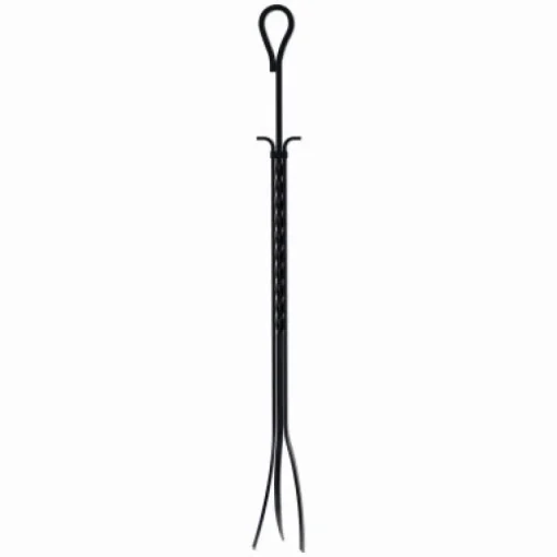 Panacea Black Powder Coated Steel Fireplace Tongs