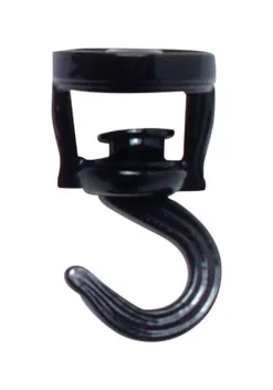 Panacea Black Steel 3-9/16 in. H Swivel Swag Hook 1 pk