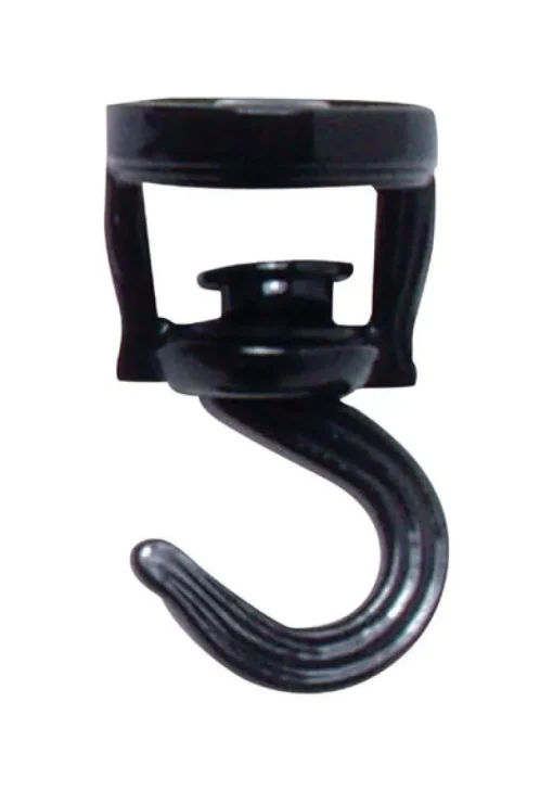 Panacea Black Steel 3-9/16 in. H Swivel Swag Hook 1 pk