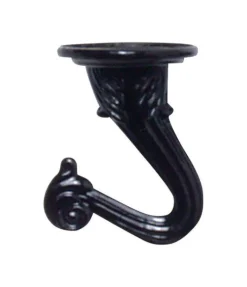 Panacea Black Steel 1-1/2 in. H Sturdy Swag Hook 2 pk