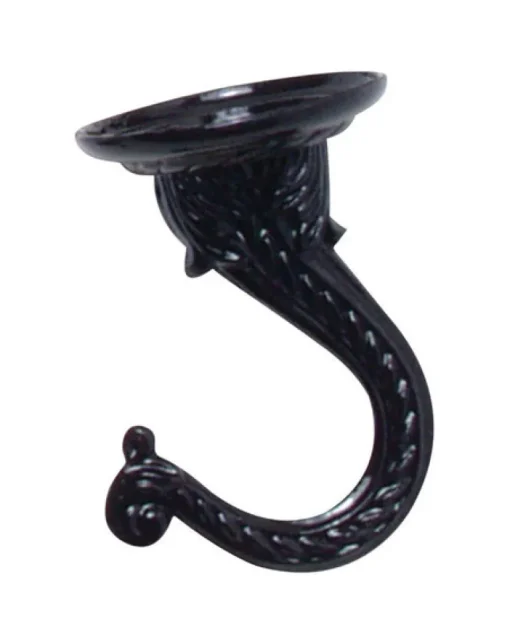 Panacea Black Steel Indoor/Outdoor Sturdy Swag Hook 2 H x 4-9/16 D x 1-3/8 W in.
