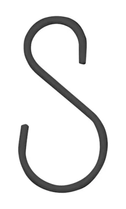 Panacea Black Steel S-Hook Extender Hook 2 pk