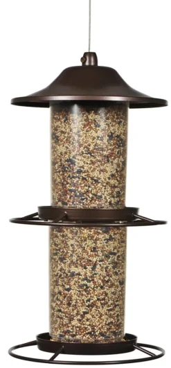 Panorama Plastic Bird Feeder Brown 4.5 lb