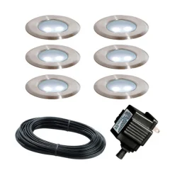 Paradise Silver Low Voltage 6 watts LED Deck Light 6 pk
