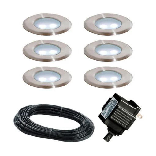 Paradise Silver Low Voltage 6 watts LED Deck Light 6 pk