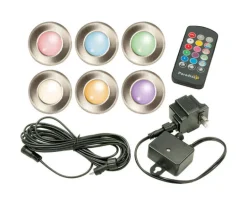 Paradise Silver Plug In/Remote 6 watts LED Deck Light 6 pk