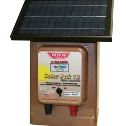 Parmak Electric Fence Charger, 30-Mile, Low Impedance, Solar Pak, 12-Volt Battery