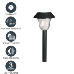 PATHWAY LGT SOLAR BLK 8PK