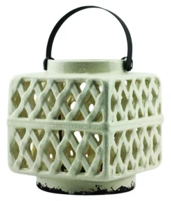Patio Essentials 7.68 in. Ceramic Chinese Lantern Warm White (Pack of 2)