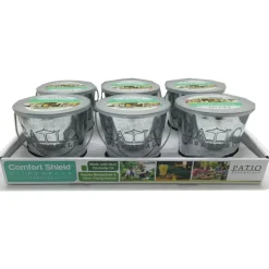 Patio Essentials Galvanized Citronella Candle For Mosquitoes/Other Flying Insects 17 oz. (Pack of 6)