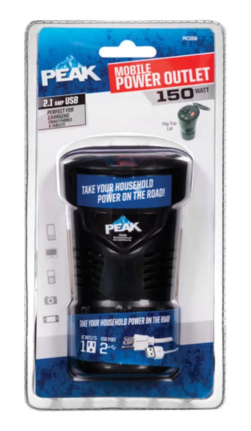 Peak 12 volt Portable Power Cup Inverter 1 pk Automotive/ Car
