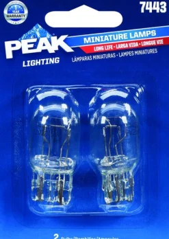Peak Halogen Parking/Stop/Tail/Turn Miniature Automotive Bulb 7443