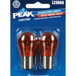 Peak Halogen Parking/Stop/Tail/Turn Miniature Automotive Bulb 1156NA