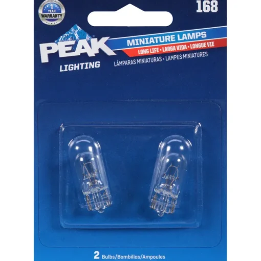 Peak Incandescent Indicator Miniature Automotive Bulb 168