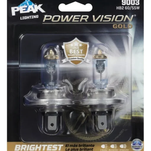 Peak Power Vision Halogen High/Low Beam Automotive Bulb 9003 HB2 60/55W