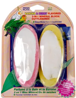 Penn Plax BA652 Banana & Berry Flavored 2 In 1 Bird Supplement 2 Count