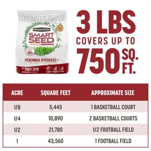 Pennington Perennial Ryegrass Smart Seed, 3 lbs.