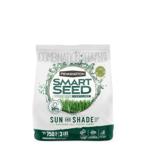 Pennington Smart Seed Tall Fescue Grass Sun or Shade Grass Seed & Fertilizer 3 lb