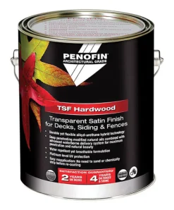 Penofin TSF Hardwood Transparent Satin IPE Water-Based Wood Stain 1 gal. (Pack of 4)