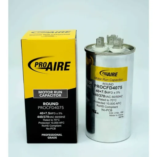 Perfect Aire ProAire 40+7.5 MFD 370 V Round Run Capacitor