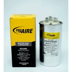 Perfect Aire ProAire Metal 370V 45+5 MFD Round Run Capacitor 3 H x 2 W x 5 D in.
