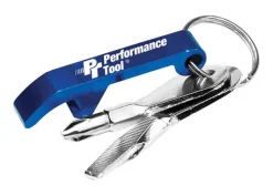 Performance Tool Aluminum Blue Screwdriver Set Keychain