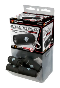 Performance Tool Black LED USB Mini Light