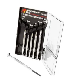 Performance Tool Phillips/Slotted 6-in-1 Interchangeable Screwdriver Set 6 pc