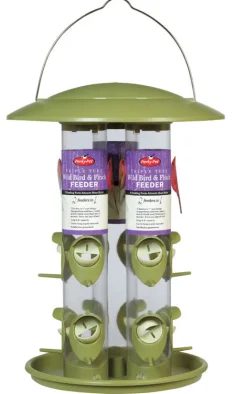 Perky-Pet Wild Bird 6 lb. Plastic Bird Feeder 12 ports