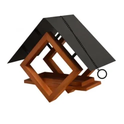 Perky-Pet Cardinal 0.25 cup Metal/Wood The Architect Bird Feeder 4 ports