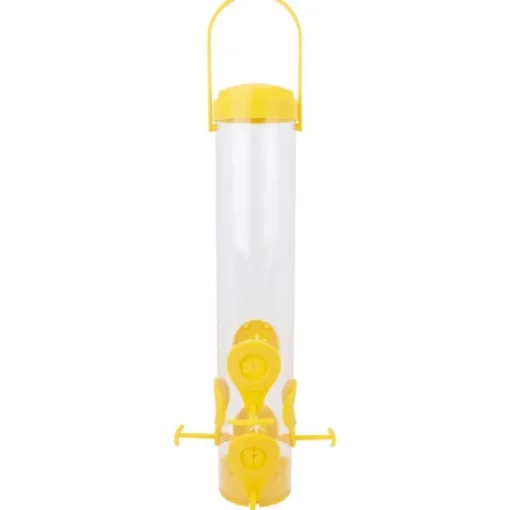 Perky-Pet Finch 1.5 lb. Glass/Metal Tube Bird Feeder 6 ports