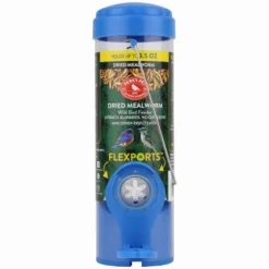Perky-Pet Flexports Wild Bird 3.5 oz Plastic Mealworm Bird Feeder 2 ports