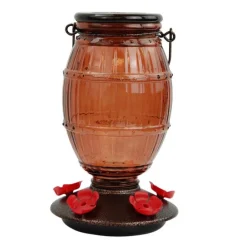 Perky-Pet Hummingbird 36 oz. Glass/Plastic Prohibition Nectar Feeder 5 ports (Pack of 2)