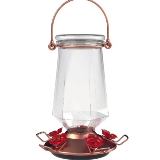 Perky-Pet Hummingbird 28 oz. Glass/Metal/Plastic Top Fill Nectar Feeder 5 ports (Pack of 2)