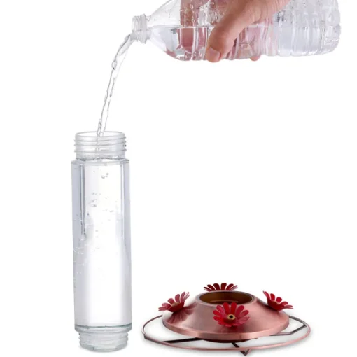 Perky-Pet Hummingbird 12 oz. Copper/Glass Nectar Feeder 4 ports