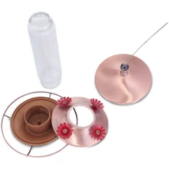 Perky-Pet Hummingbird 12 oz. Copper/Glass Nectar Feeder 4 ports
