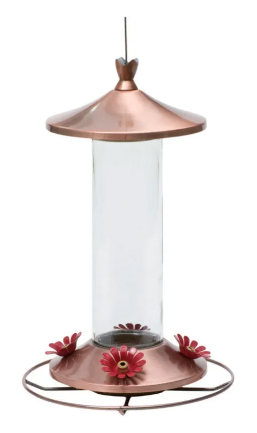 Perky-Pet Hummingbird 12 oz. Copper/Glass Nectar Feeder 4 ports