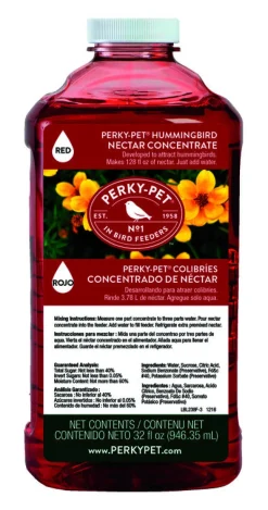 Perky-Pet Hummingbird Nectar Concentrate Sucrose 32 oz. (Pack of 6)