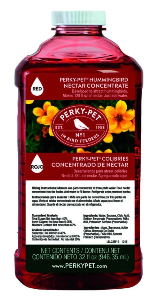 Perky-Pet Hummingbird Nectar Concentrate Sucrose 32 oz. (Pack of 6)