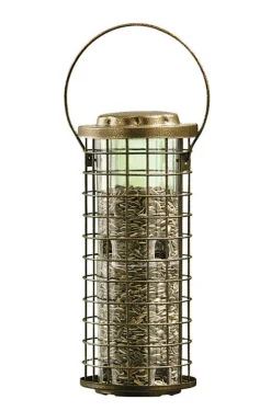 Perky-Pet Squirrel Stumper Wild Bird 3 lb Metal/Plastic Twist-Lock Lid Bird Feeder 8 ports